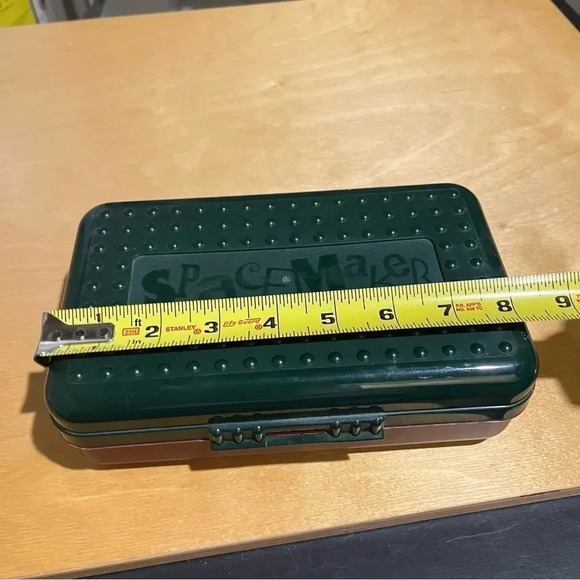 Spacemaker Vtg 1990's Forest Burgundy Hard Pencil Box School Art Pencil Case - Picture 4 of 7